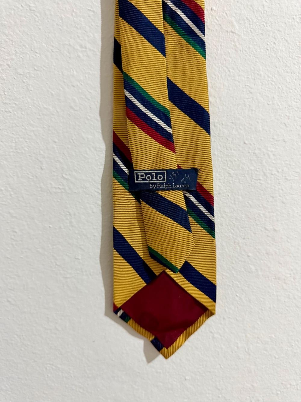 Vintage Polo by Ralph Lauren Yellow Multi-Stripe Men’s Tie